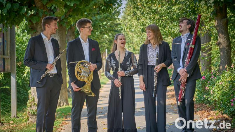 19.09.2024, Rheinland-Pfalz, Neuwied-Engers: Ensemble Quinton 09/2024 - Das Ensemble Quinton ist ein junges und talentiertes Bläserquintett, das 2020 gegründet wurde und bereits beachtliche Erfolge verzeichnen konnte. Seit 2023 ist das Ensemble Quinton zudem Stipendiaten-Ensemble der Villa Musica Rheinland-Pfalz. Bild: Sascha Ditscher