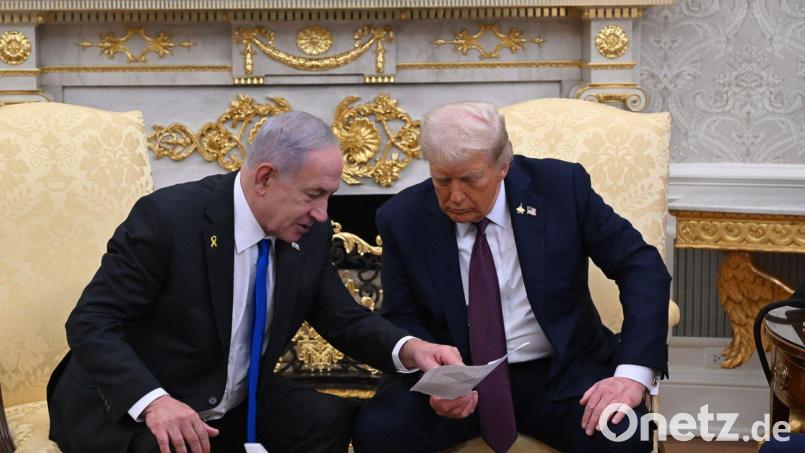 US-Präsident Trump hat einen Plan zur Beilegung des Gaza-Kriegs vorgelegt. Bild: Avi Ohayon/Israel Gpo/ZUMA Press Wire/dpa