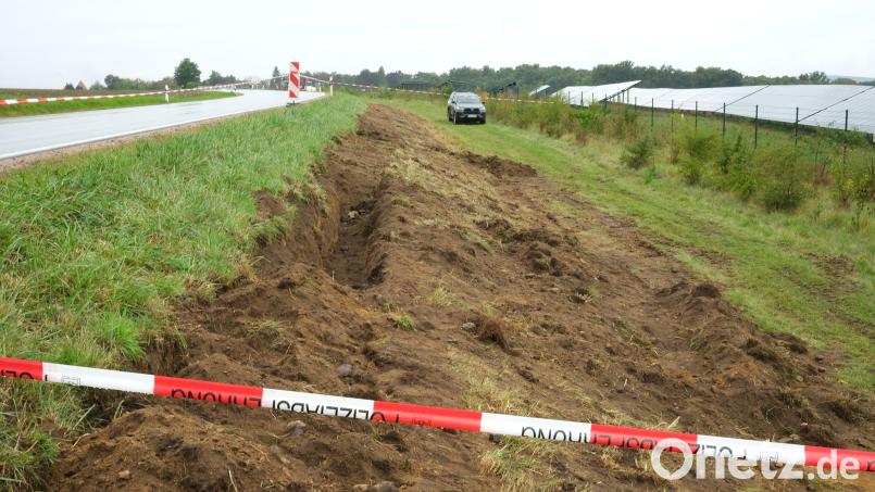 Die Knochen wurden bei Grabungen entlang der Kreisstraße entdeckt. Archivbild: Hirsch