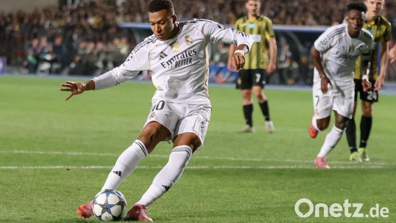 Kylian Mbappe trifft für Real Madrid nach Belieben. Bild: Alikhan Sariyev/AP/dpa