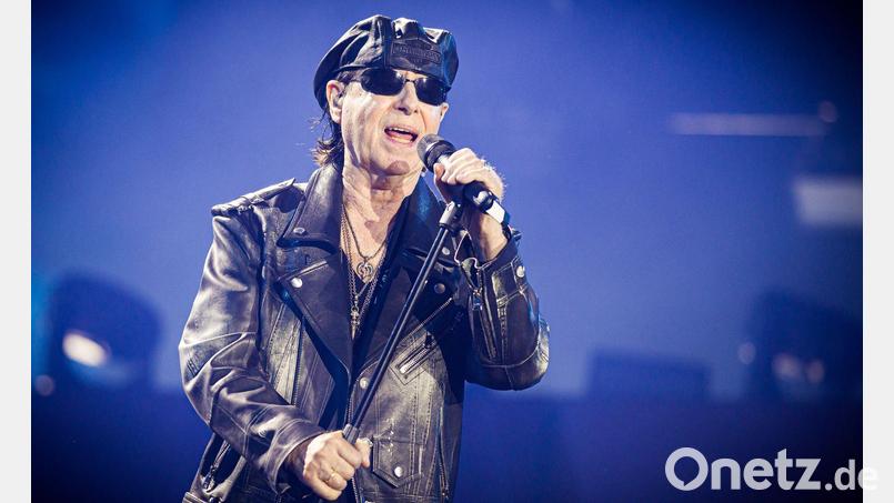 2025 feiern die Scorpions mit Sänger Klaus Meine 60-jähriges Bandjubiläum. (Archivbild) Bild: Moritz Frankenberg/dpa