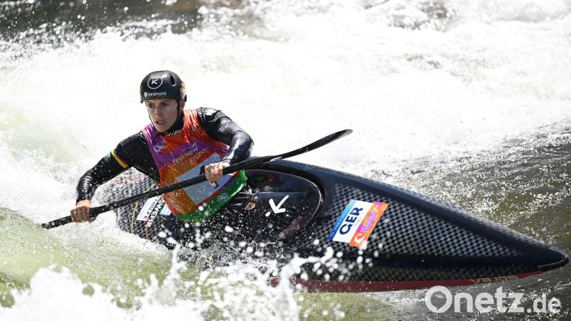 Ricarda Funk zieht ins WM-Finale ein und landet dann auf Platz vier im Kajak-Wettbewerb. Bild: Dan Himbrechts/AAP/dpa