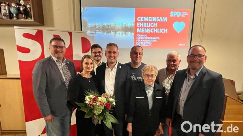 Andreas Solter (vierter von links) geht für die SPD-Ortsvereine in die kommende Bürgermeisterwahl. Bild: Thomas Krauß