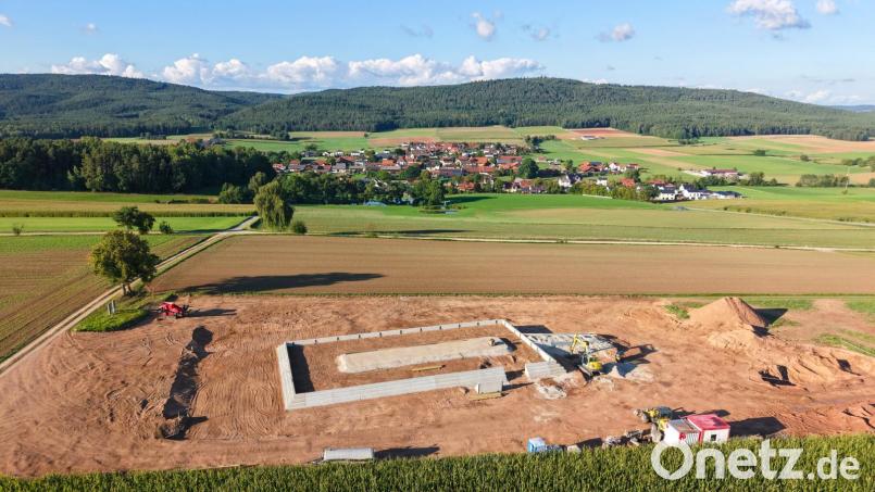 Die Baustelle der Glyptothek Etsdorf aus der Luft. Bild: Markus Raum