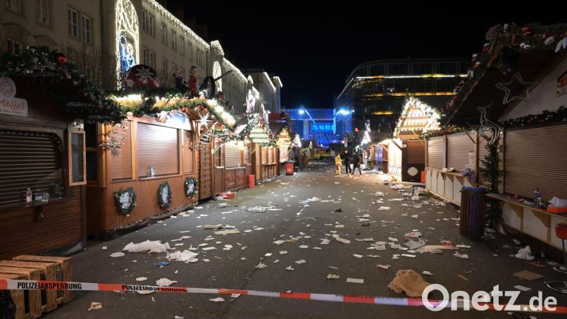 Bei dem Anschlag auf den Magdeburger Weihnachtsmarkt starben sechs Menschen, mehr als 300 wurden verletzt. (Archivbild) Bild: Heiko Rebsch/dpa