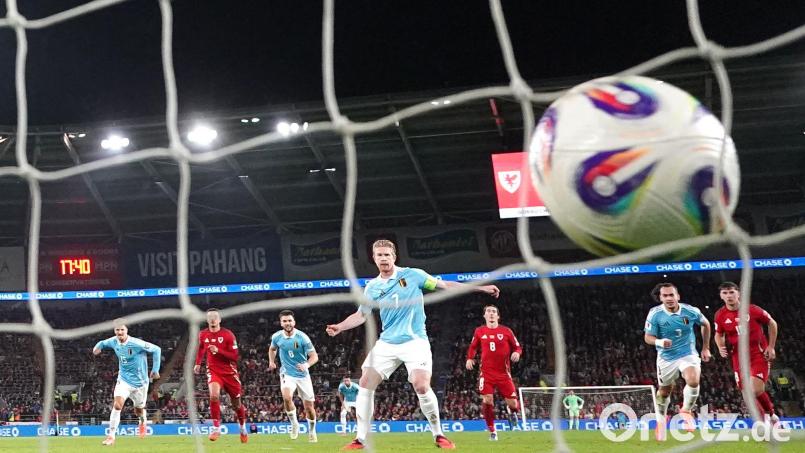 Kevin De Bruyne verwandelte zwei Elfmeter für Belgien Bild: David Davies/PA Wire/dpa