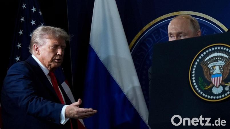 Persönlich begegneten sich Trump und Putin zuletzt in Alaska. (Archivbild) Bild: Julia Demaree Nikhinson/AP/dpa