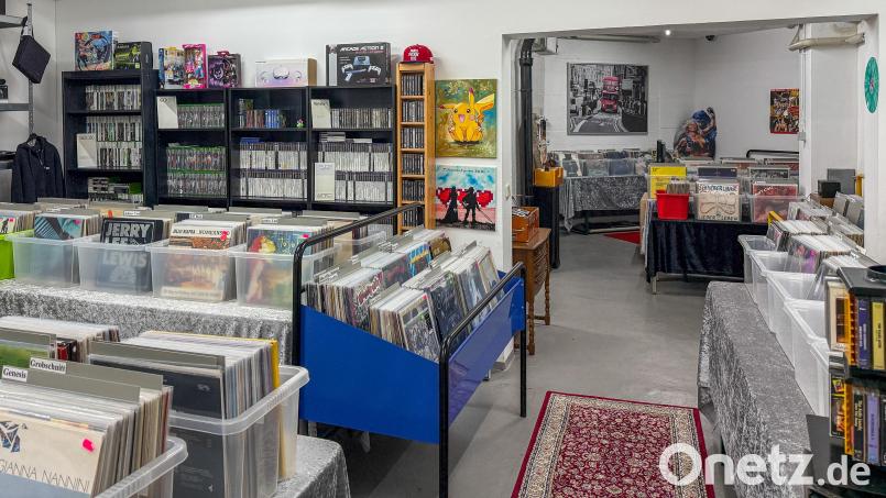 Im Retroladen von Christina Hofmeister gibt es rund 4000 Schallplatten und Singles. Bild: Wolfgang Steinbacher