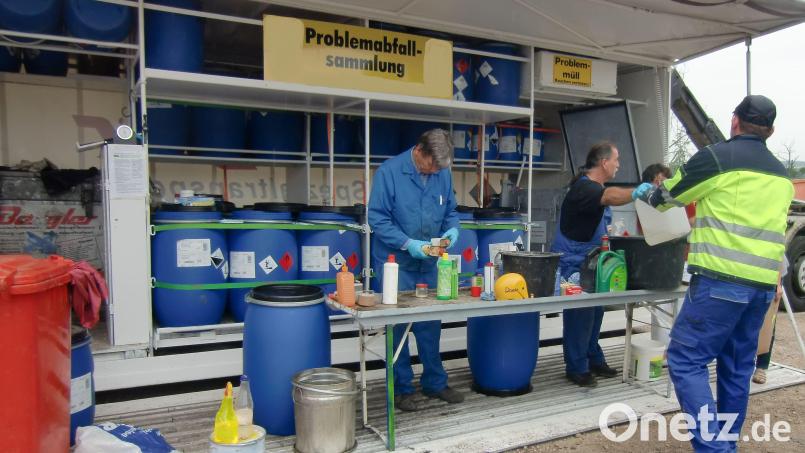 Am Samstag, 25. Oktober, wird im Wertstoffhof im Industriegebiet Nord in Amberg wieder Problemmüll gesammelt. Bild: Simon Hauck, Stadt Amberg