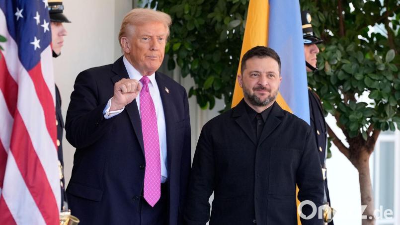 Trump und Selenskyj trafen sich im Weißen Haus. Bild: Alex Brandon/AP/dpa