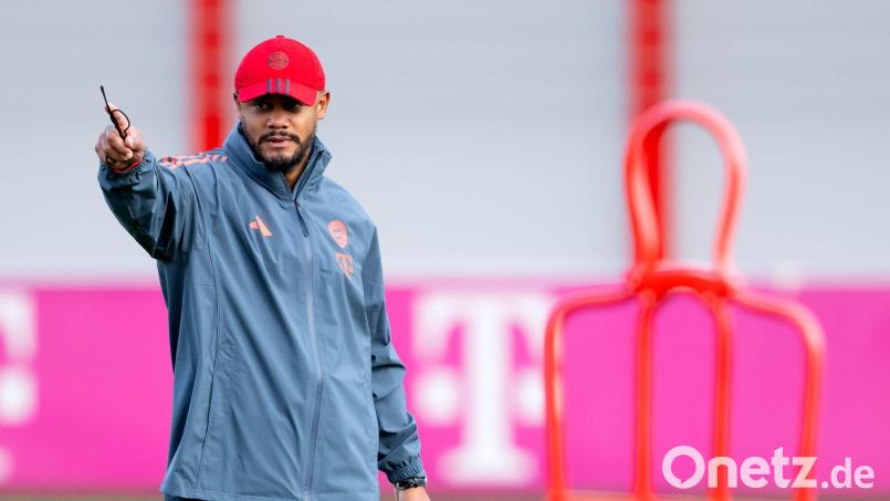 Vincent Kompany muss auch beim Abschlusstraining des FC Bayern auf Serge Gnabry verzichten. Bild: Sven Hoppe/dpa