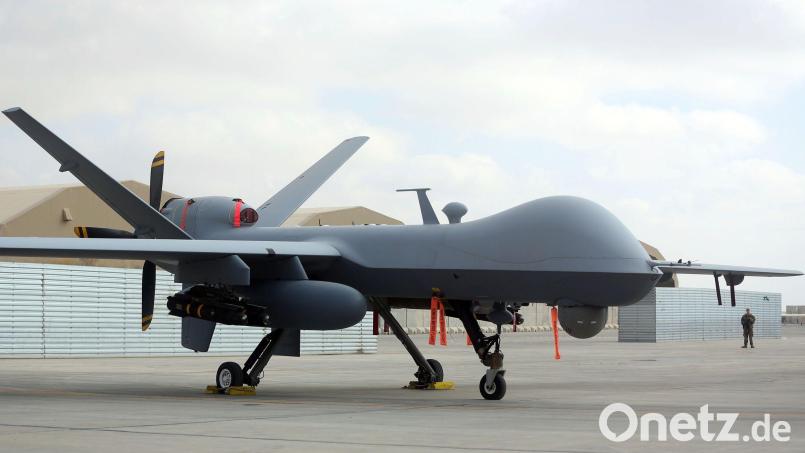 Während des Gaza-Kriegs kamen US-Drohnen vom Typ MQ-9 Reaper zum Einsatz. (Archivbild) Bild: Massoud Hossaini/AP/dpa