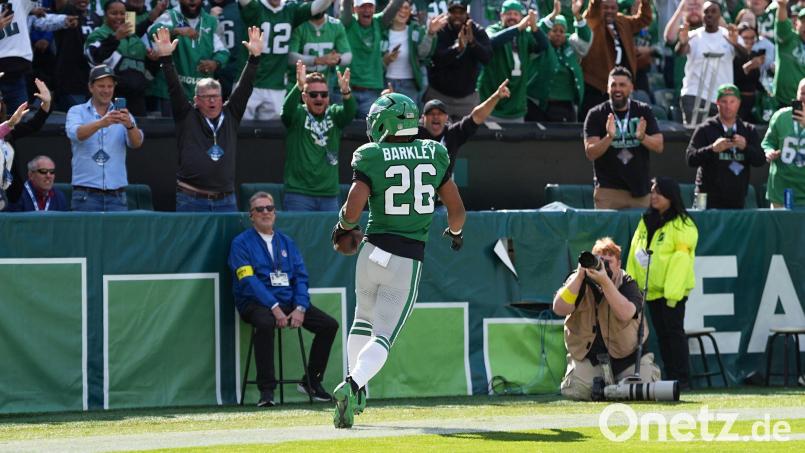 Zwei Touchdowns für Saquon Barkley. Bild: Matt Rourke/AP/dpa