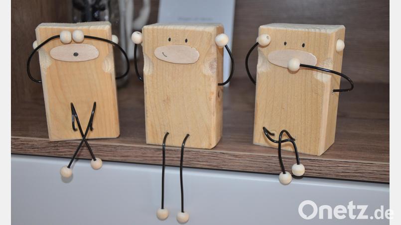 Mit etwas Holz, Draht und Kreativität erwachen die drei berühmten Affen zum Leben – individuell, charmant und voller Bedeutung. Bild: aja