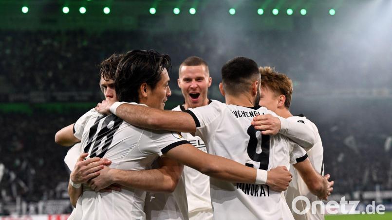 Borussia Mönchengladbach kann seit Wochen wieder über einen Sieg jubeln. Bild: Federico Gambarini/dpa
