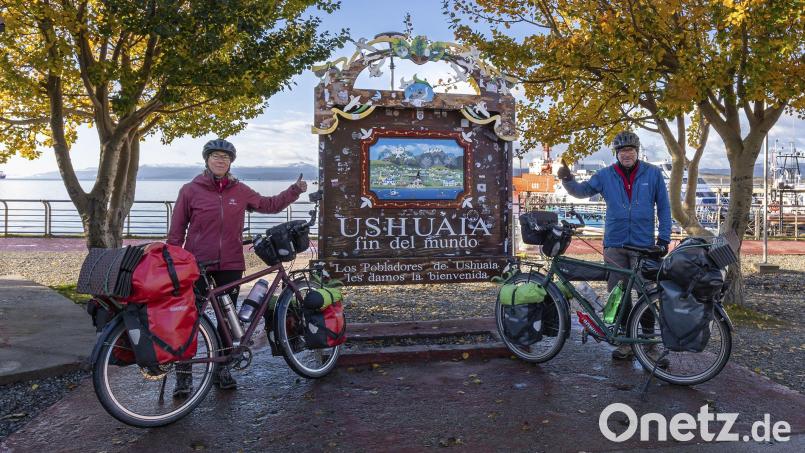 &quot;Abenteuer Südamerika&quot; – mit dem Fahrrad reisten Sandra Butscheike und Steffen Mender von Bolivien nach Feuerland. Bild: Stefan Mender/exb