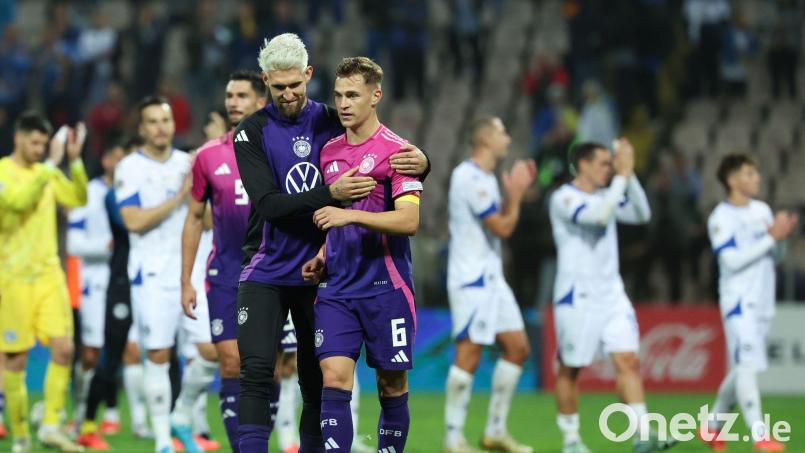 Andrich (links) und Kimmich haben sich über die Nationalmannschaft angefreundet. (Archivfoto) Bild: Christian Charisius/dpa