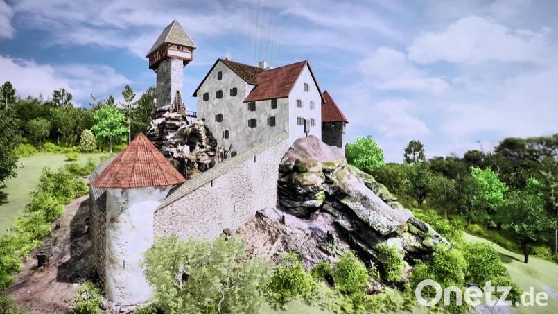 Die Darstellung im Film von Franz Hoffmann zeigt, wie die Burg Weißenstein zu ihrer Blütezeit aussah. Bild: Franz Hoffmann
