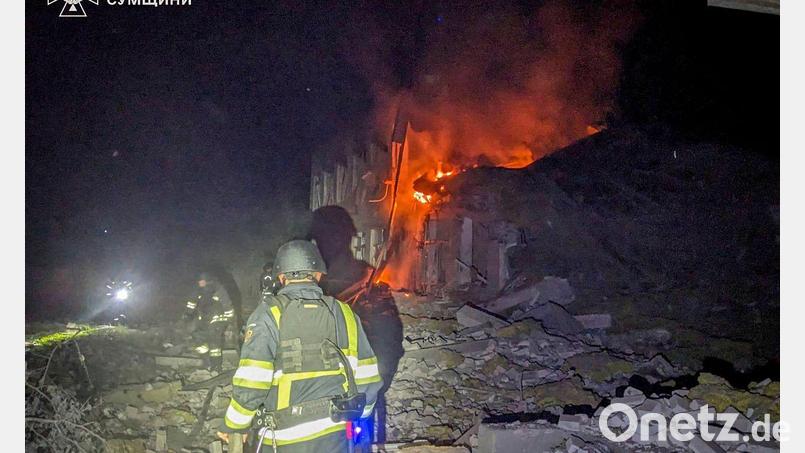 Die Region Sumy ist immer wieder Ziel russischer Angriffe. (Archivbild) Bild: Uncredited/Ukrainian Emergency Service/dpa