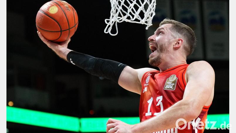 Andreas Obst war nach Spencer Dinwiddie zweitbester Münchener Werfer gegen Heidelberg. (Archivbild) Bild: Soeren Stache/dpa