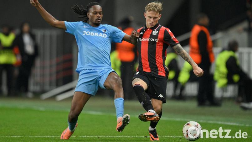 Einer der Bälle im Spiel war nicht richtig aufgepumpt. Bild: Philippe Magoni/AP/dpa