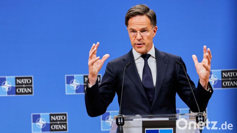 Rutte: „Putin muss wissen, dass ein Atomkrieg niemals gewonnen werden kann und niemals geführt werden darf.“ (Archivbild) Bild: Geert Vanden Wijngaert/AP/dpa