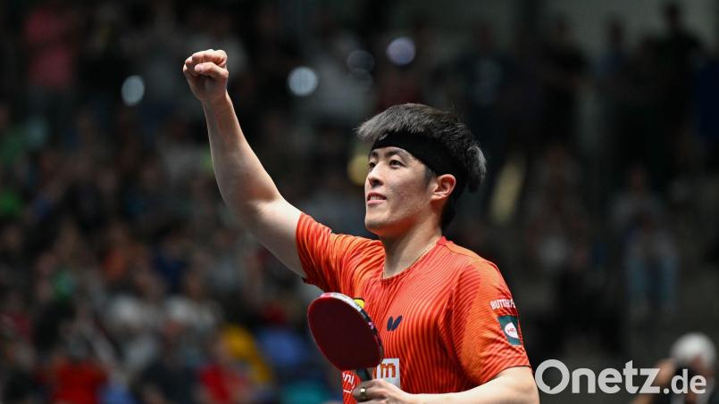 Tischtennis-Profi Dang Qiu. Bild: Arne Dedert/dpa