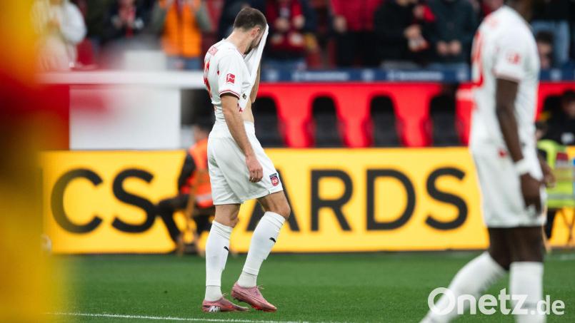 Beim 0:6 gegen Leverkusen war Heidenheim chancenlos. Bild: Marius Becker/dpa