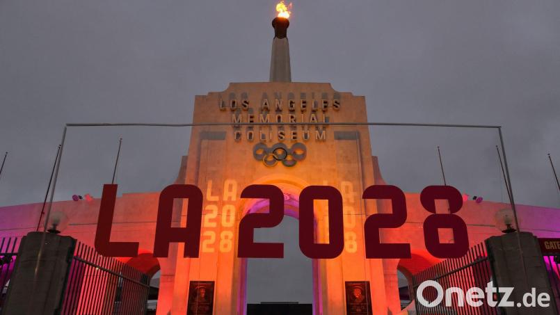 Schon am ersten Wettkampftag soll es im Los Angeles Memoral Coliseum bei den Frauen um Gold über 100 Meter gehen. (Archivfoto) Bild: Richard Vogel/dpa