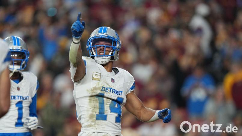 St. Brown äußerte sich zu seinem kritisierten Touchdown-Jubel. (Archivbild) Bild: Stephanie Scarbrough/AP/dpa