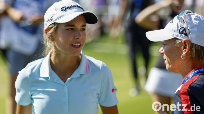 Kai Trump (l.) verpasste den Cut bei ihrem Profi-Debüt klar. Bild: Luis Santana/Tampa Bay Times/ZUMA Press Wire/dpa