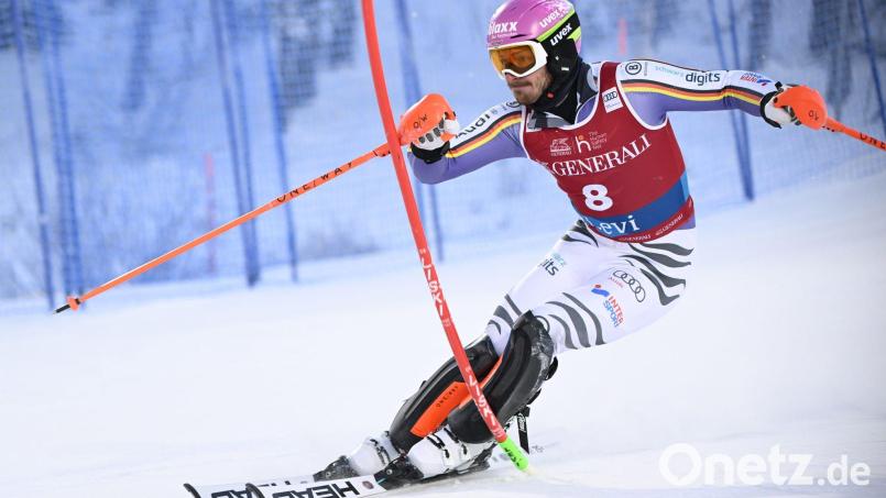 Linus Straßer bei seinem ersten Slalom in diesem Weltcup-Winter im finnischen Levi. Bild: Roni Rekomaa/Lehtikuva/dpa