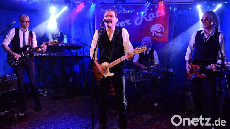 Die "Rocking River Rats" aus Regensburg spielen auf der "Live Stage" im Kulturbahnhof. Bild: Kunz