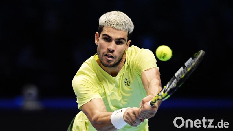 Muss seinen Start für die Davis-Cup-Endrunde absagen: Carlos Alcaraz. Bild: Marco Alpozzi/LaPresse via ZUMA Press/dpa
