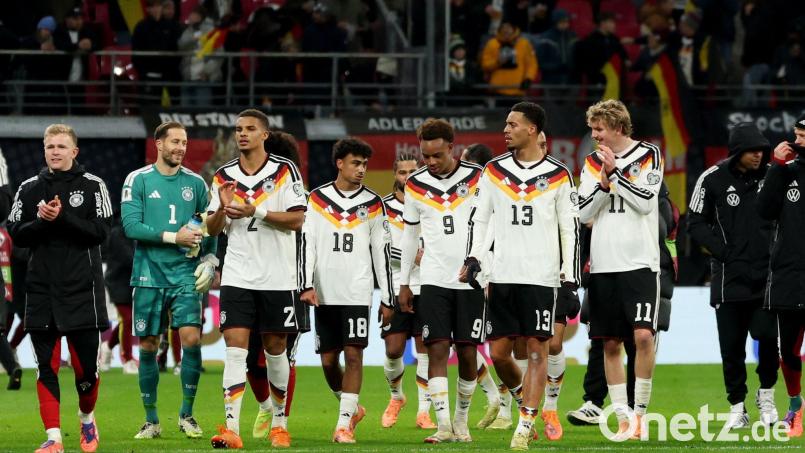 Die deutsche Fußball-Nationalmannschaft liegt in der FIFA-Weltrangliste auf dem neunten Platz. Bild: Christian Charisius/dpa