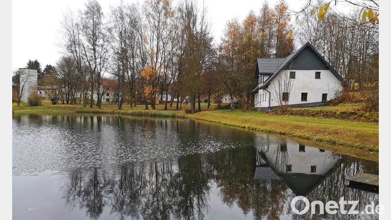 Wasser gibt es in Oberlangau nicht nur im von der Murach gespeisten Dorfweiher. Zwei Quellen, die ebenfalls am Stückberg entspringen, versorgen die 70 Einwohner mit Trinkwasser. Dafür wurden nun alle rechtlichen Belange abgeklärt. Bild: Portner