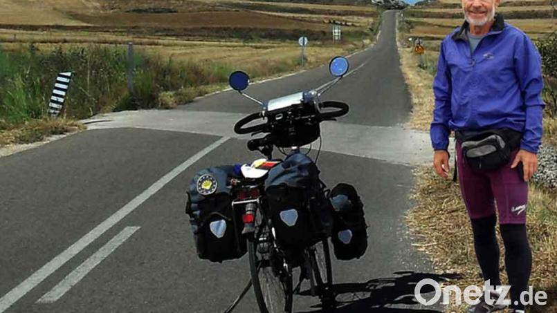 Helmut Schuller bewältigt per Rad den Jakobsweg. Bild: Helmut Schuller