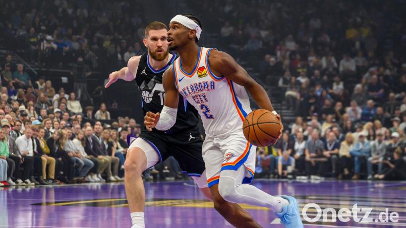 Shai Gilgeous-Alexander war mit 31 Punkten der beste Werfer bei OKC. Bild: Tyler Tate/AP/dpa