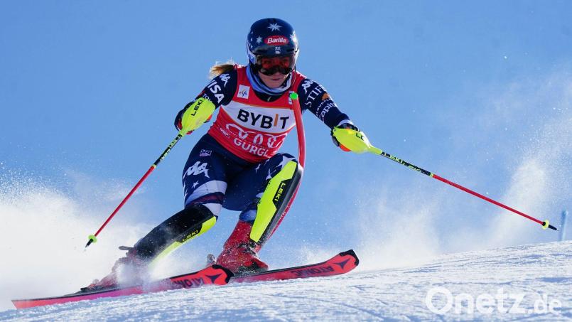 US-Star Mikaela Shiffrin war auch im zweiten Slalom der Saison nicht zu schlagen. Bild: Pier Marco Tacca/AP/dpa