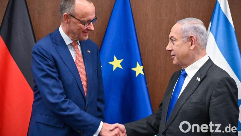 Sieben Monate nach seinem Amtsantritt reist der Kanzler erstmals nach Israel. Bild: Kobi Gideon/GPO/dpa