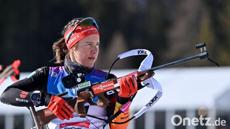 Sophia Schneider muss zunächst im zweitklassigen IBU-Cup antreten. (Archivfoto) Bild: Martin Schutt/dpa