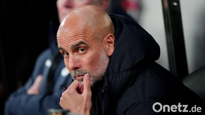 Gegen Leverkusen gefordert: Pep Guardiola. Bild: Owen Humphreys/PA Wire/dpa