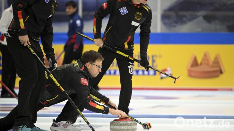 Das deutsche Curling-Team um Marc Muskatewitz verpasste bei der EM in Finnland knapp das Halbfinale. Bild: Antti Aimo-Koivisto/Lehtikuva/AP/dpa