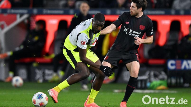 Serhou Guirassy spielte in Leverkusen schwach und wurde vorzeitig ausgewechselt Bild: Federico Gambarini/dpa