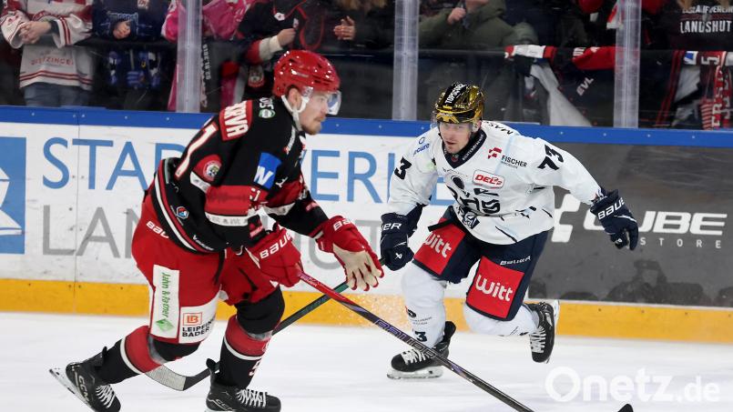 Tomas Rubes und die Blue Devils Weiden haben das Auswärtsspiel beim EV Landshut nach einer Aufholjagd im Schlussdrittel mit 3:2 gewonnen. Bild: Vinçon