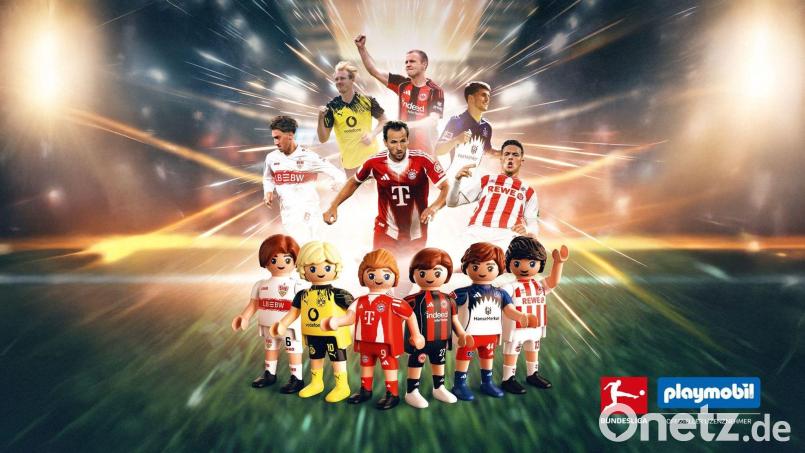 Im nächsten Jahr wird es Playmobil-Figuren von Bundesliga-Spielern geben. Bild: -/Playmobil/dpa