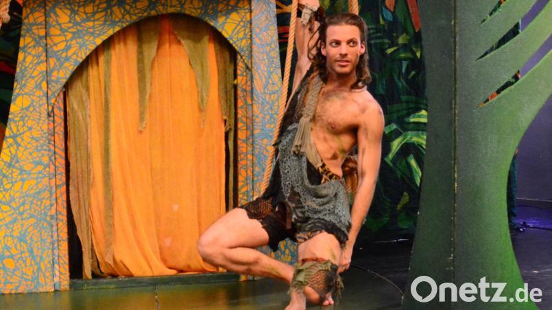Tarzan, der Held des Dschungels, stand am Samstag in der Max-Reger-Halle im Mittelpunkt. Bild: Kunz