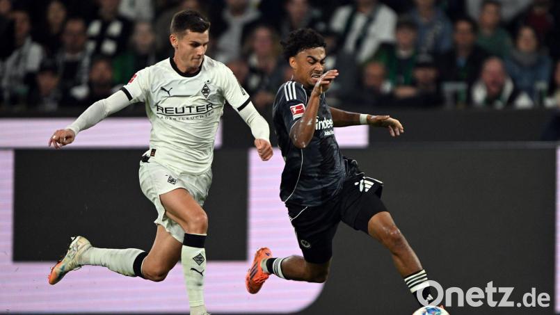 Nathaniel Brown (rechts) am vergangenen Wochenende beim 6:4-Sieg gegen Borussia Mönchengladbach. Bild: Federico Gambarini/dpa