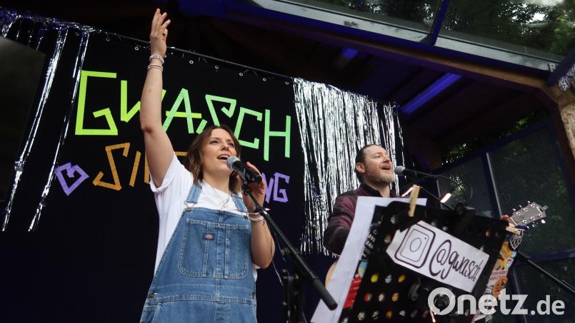 Gwasch singen nicht nur selbst, sondern sorgen vor allem für Lust und Laune zum Mitsingen. Zugunsten der Hilfsaktion Lichtblicke treten Franzi Glaser und Jens Schmelzle am 20. März in Mantel auf. Archivbild: Kunz