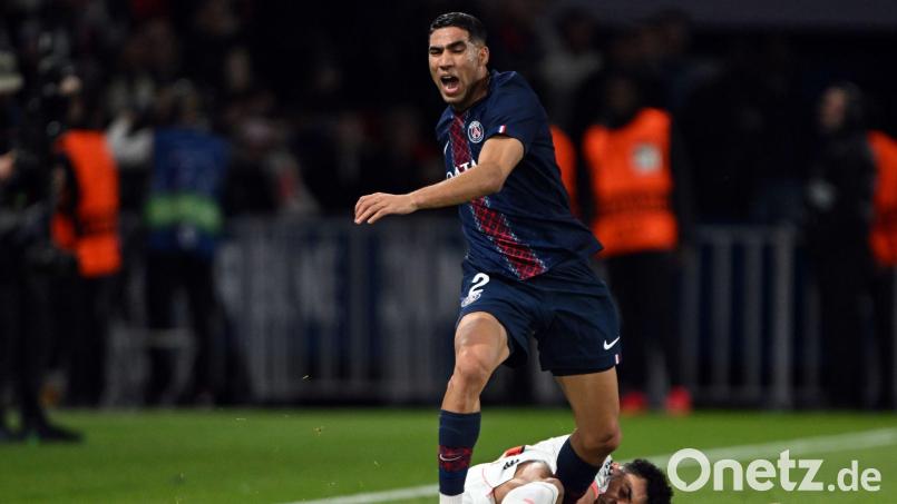 Für dieses Foul gegen Achraf Hakimi wurde Luis Díaz gesperrt. (Archivbild) Bild: Federico Gambarini/dpa